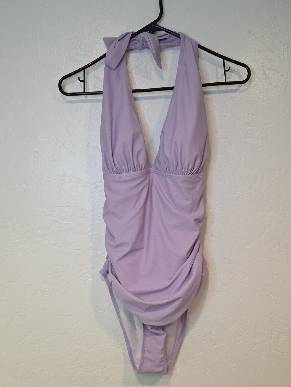 Lilac Halter One-Piece Swimsuit